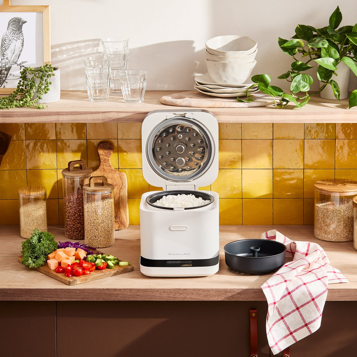 KitchenAid Electric Compact Rice and Grain Cooker with 16 Presets in Porcelain (KGC2154PL) - image 14