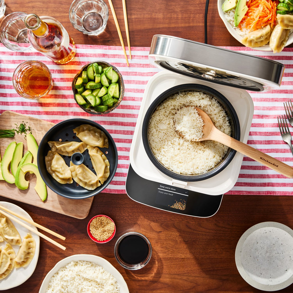 KitchenAid Electric Compact Rice and Grain Cooker with 16 Presets in Porcelain (KGC2154PL) - image 15