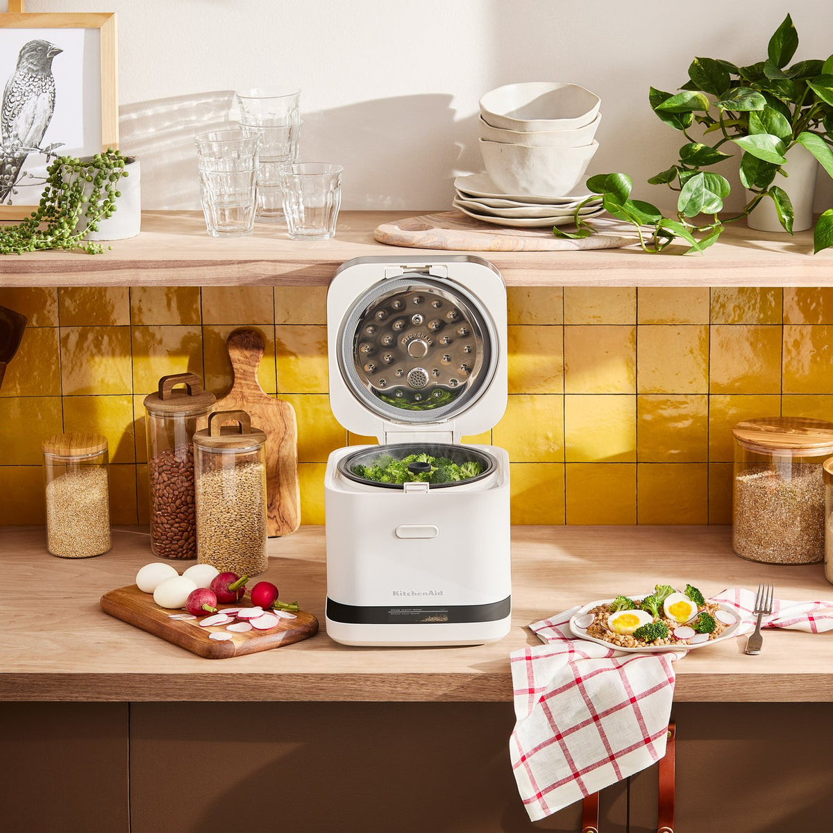 KitchenAid Electric Compact Rice and Grain Cooker with 16 Presets in Porcelain (KGC2154PL) - image 12