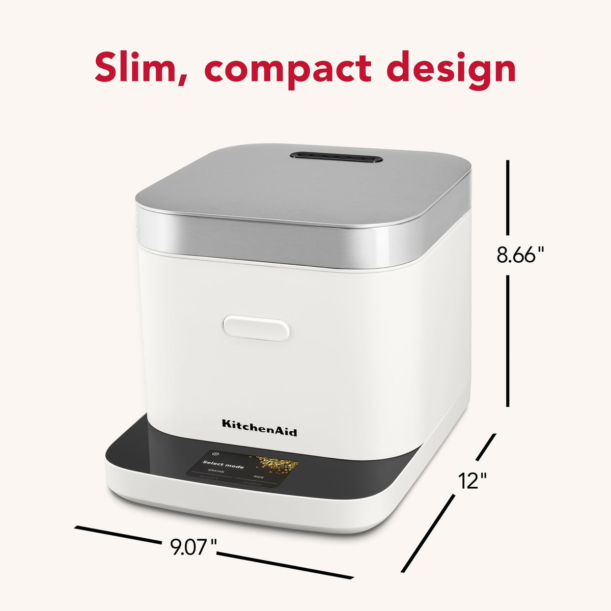KitchenAid Electric Compact Rice and Grain Cooker with 16 Presets in Porcelain (KGC2154PL) - image 2