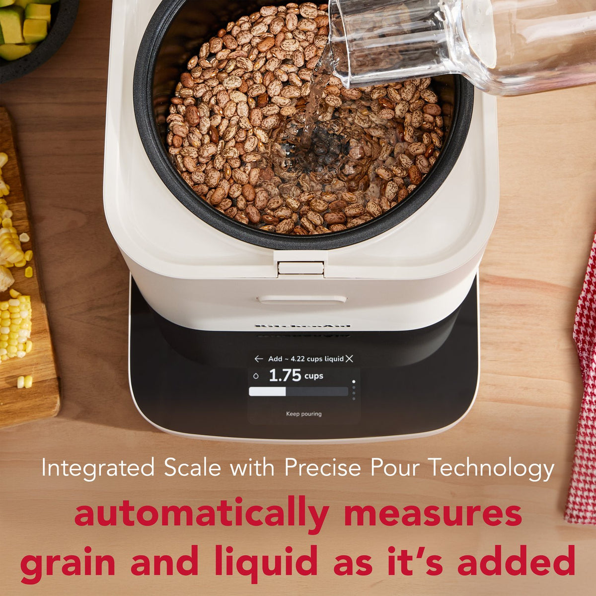 KitchenAid Electric Compact Rice and Grain Cooker with 16 Presets in Porcelain (KGC2154PL) - image 5