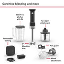KitchenAid Cordless 12V Hand Blender in Black Matte with Battery, USB-C Cable, & Wall Adapter (KHBRV75BM)
