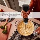 KitchenAid Cordless 12V Hand Blender in Black Matte with Battery, USB-C Cable, & Wall Adapter (KHBRV75BM)