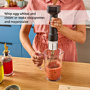 KitchenAid Cordless 12V Hand Blender in Black Matte with Battery, USB-C Cable, & Wall Adapter (KHBRV75BM)