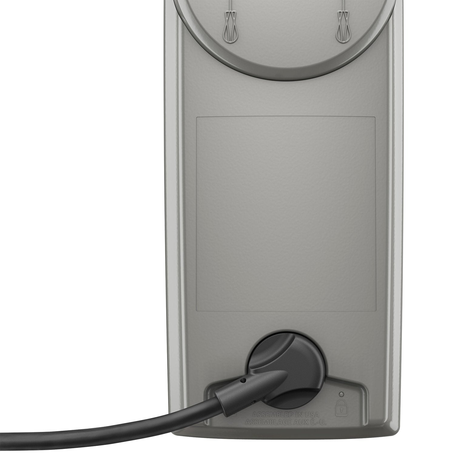 Hand mixer base with dark speed dial and power cord