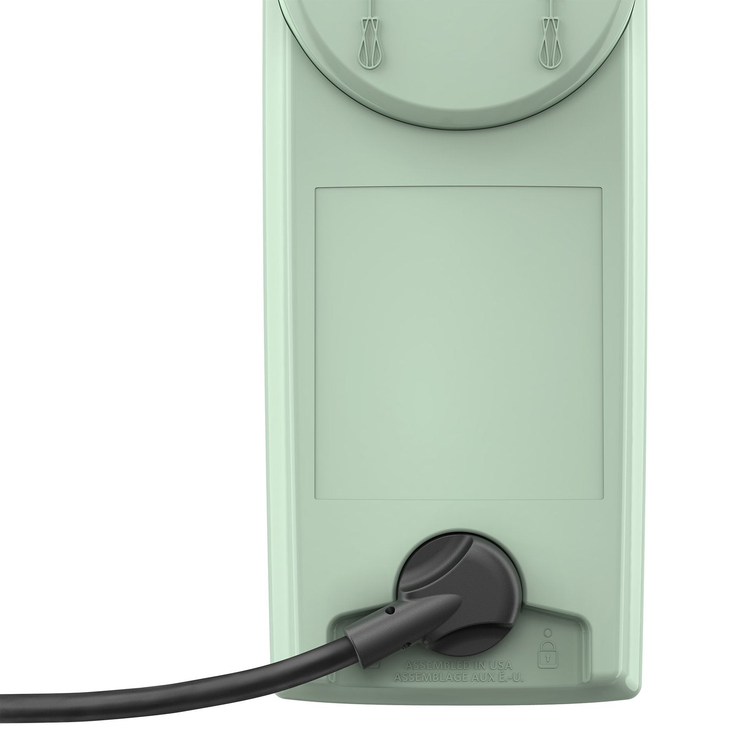 Pistachio green hand mixer base with cord outlet and power toggle