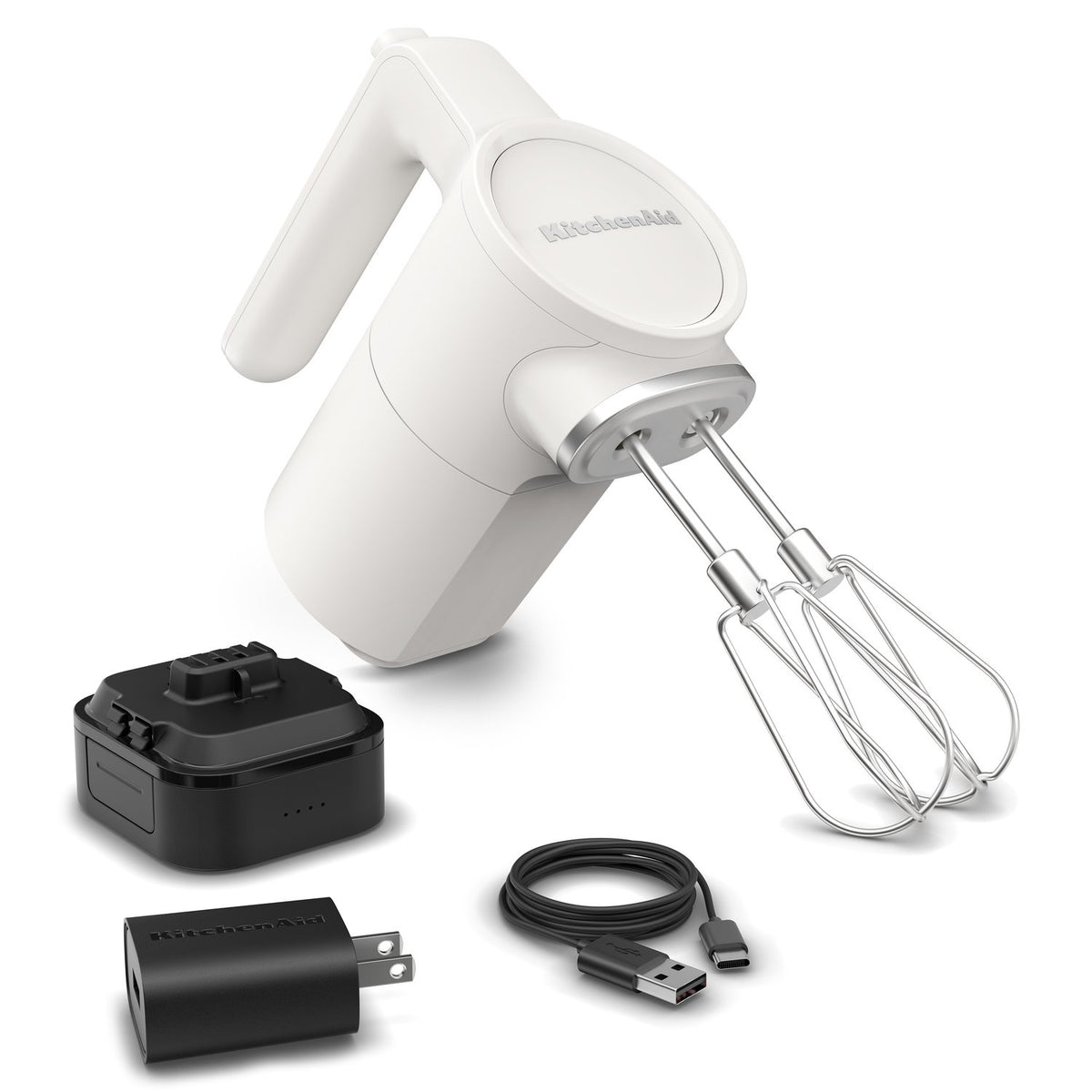 KitchenAid Go Cordless 12V Hand Mixer in Porcelain with Battery, USB-C Cable, Wall Adapter Included (KHMR762PL) - image 10