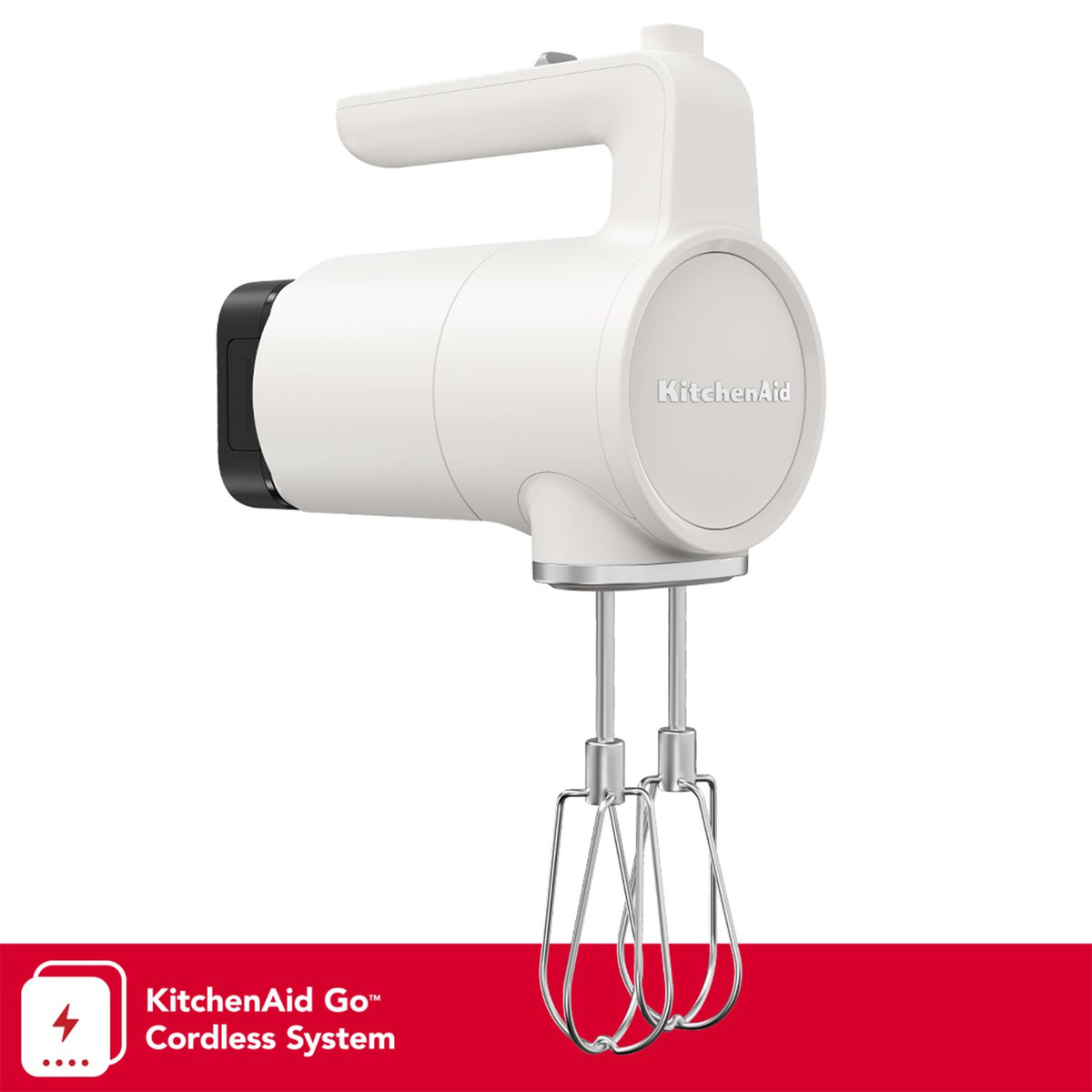 KitchenAid Go Cordless 12V Hand Mixer in Porcelain with Battery, USB-C Cable, Wall Adapter Included (KHMR762PL) - image 2