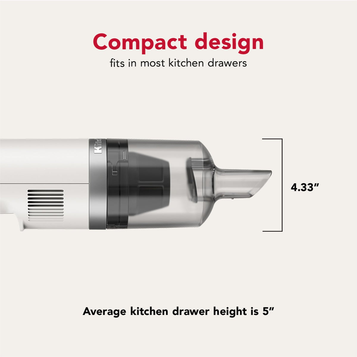 KitchenAid Cordless 12V Kitchen Vacuum in Porcelain (KKVR100PL) - image 4