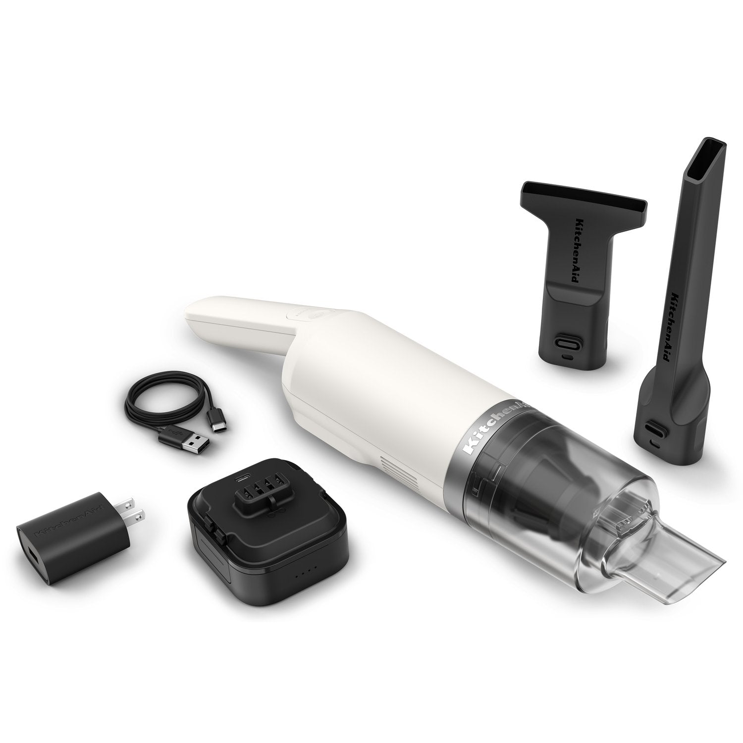 KitchenAid Cordless 12V Kitchen Vacuum in Porcelain with Battery, USB-C Cable, & Wall Adapter (KKVR121PL) - image 8