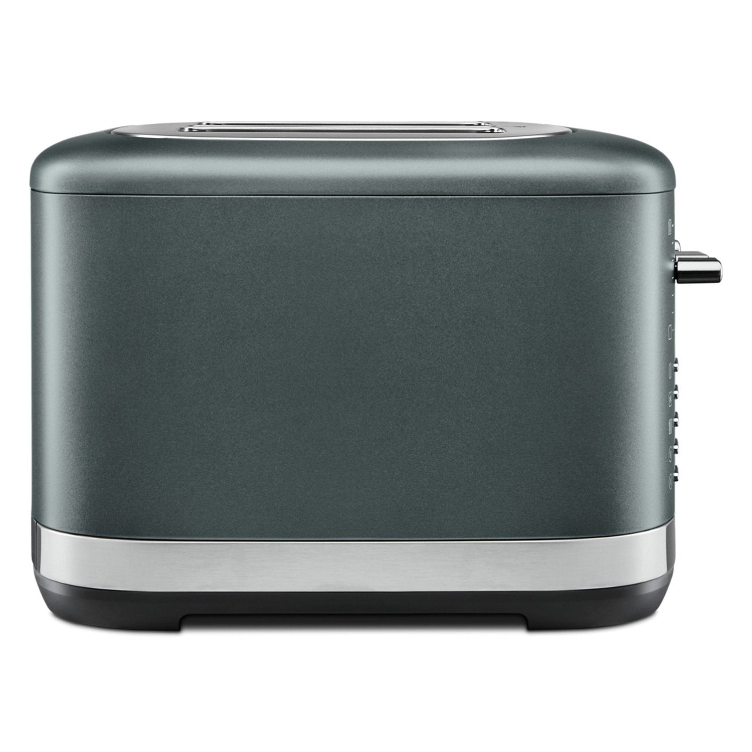 Juniper 4-slice toaster, side view with control panel and power lever