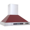 Kucht 30-Inch 900 CFM Wall Mount Range Hood in Stainless Steel and Red (KRH3015-R)