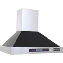 Kucht 36-Inch 900 CFM Wall Mount Range Hood in Stainless Steel and Black (KRH3615-K)