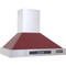 Kucht 36-Inch 900 CFM Wall Mount Range Hood in Stainless Steel and Red (KRH3615-R)