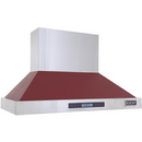 Kucht 48-Inch 1200 CFM Wall Mount Range Hood in Stainless Steel and Red (KRH4815-R)