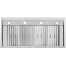 Kucht 48-Inch 1200 CFM Wall Mount Range Hood in Stainless Steel and White (KRH4815-W)