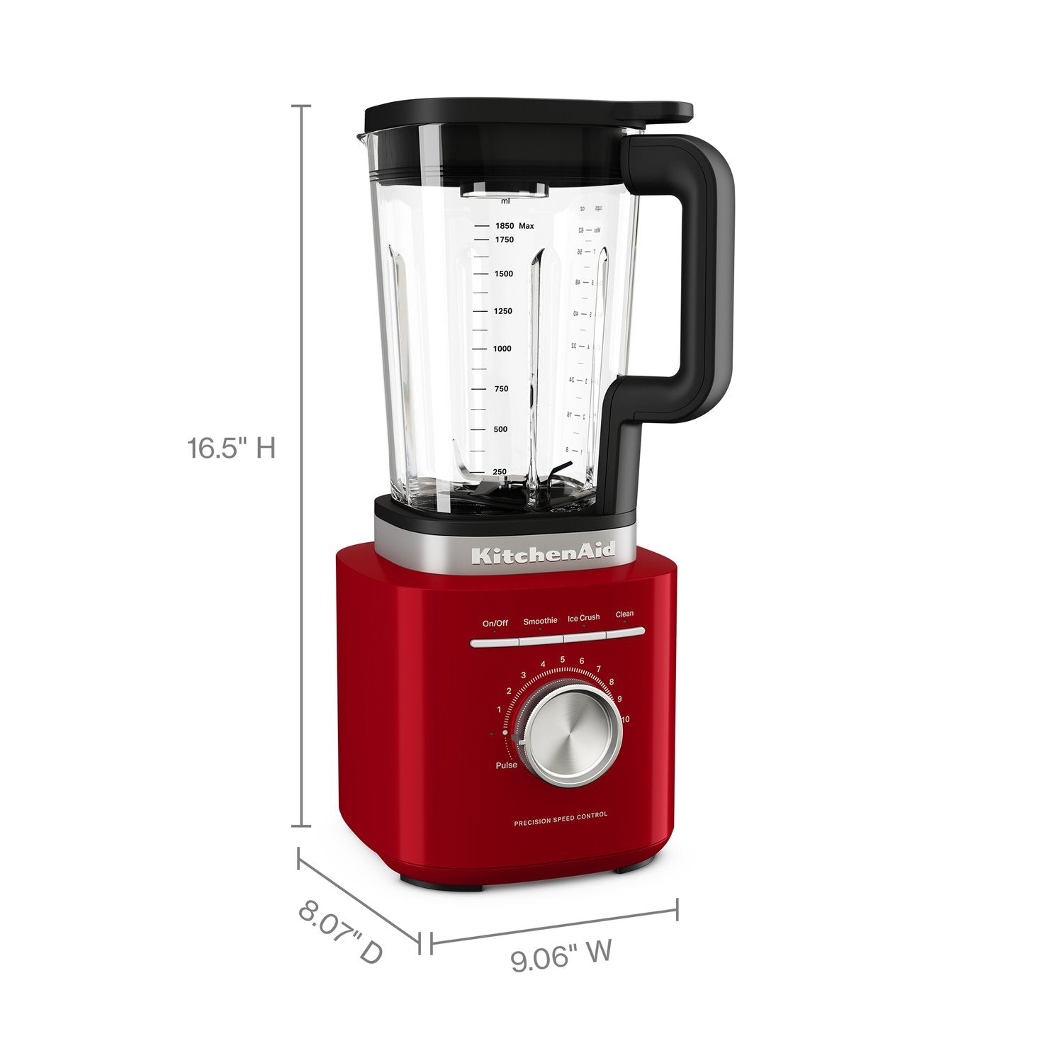 KitchenAid Pure Power Blender with 62 oz Glass Jar in Empire Red (KSB2070ER) - image 3
