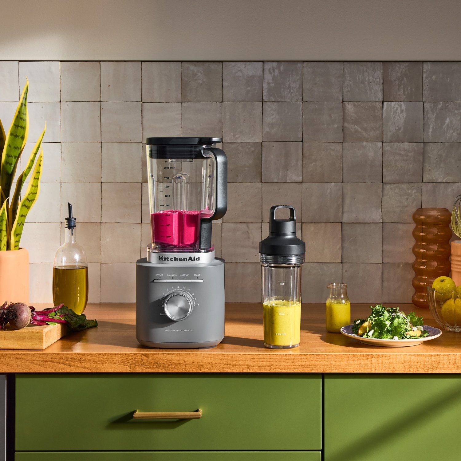 KitchenAid Pure Power Blender with Personal Blending Jar in Matte Grey (KSB2079DG) - image 6