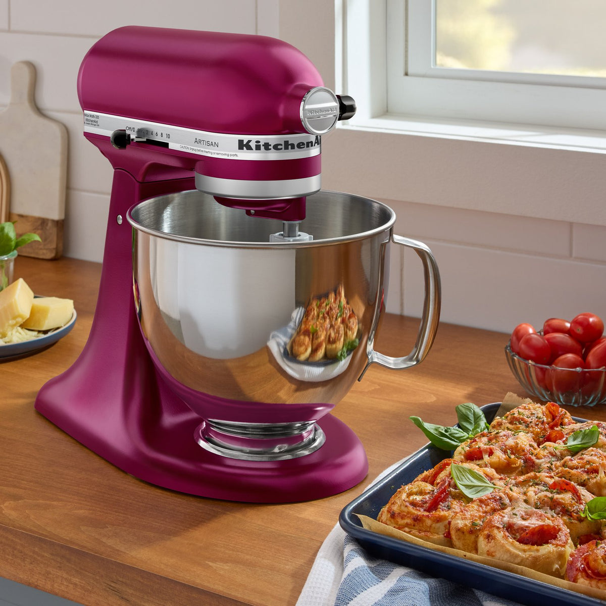 KitchenAid Artisan 5-Quart Tilt-Head Stand Mixer in Beet Root (KSM150PSBE) - image 7