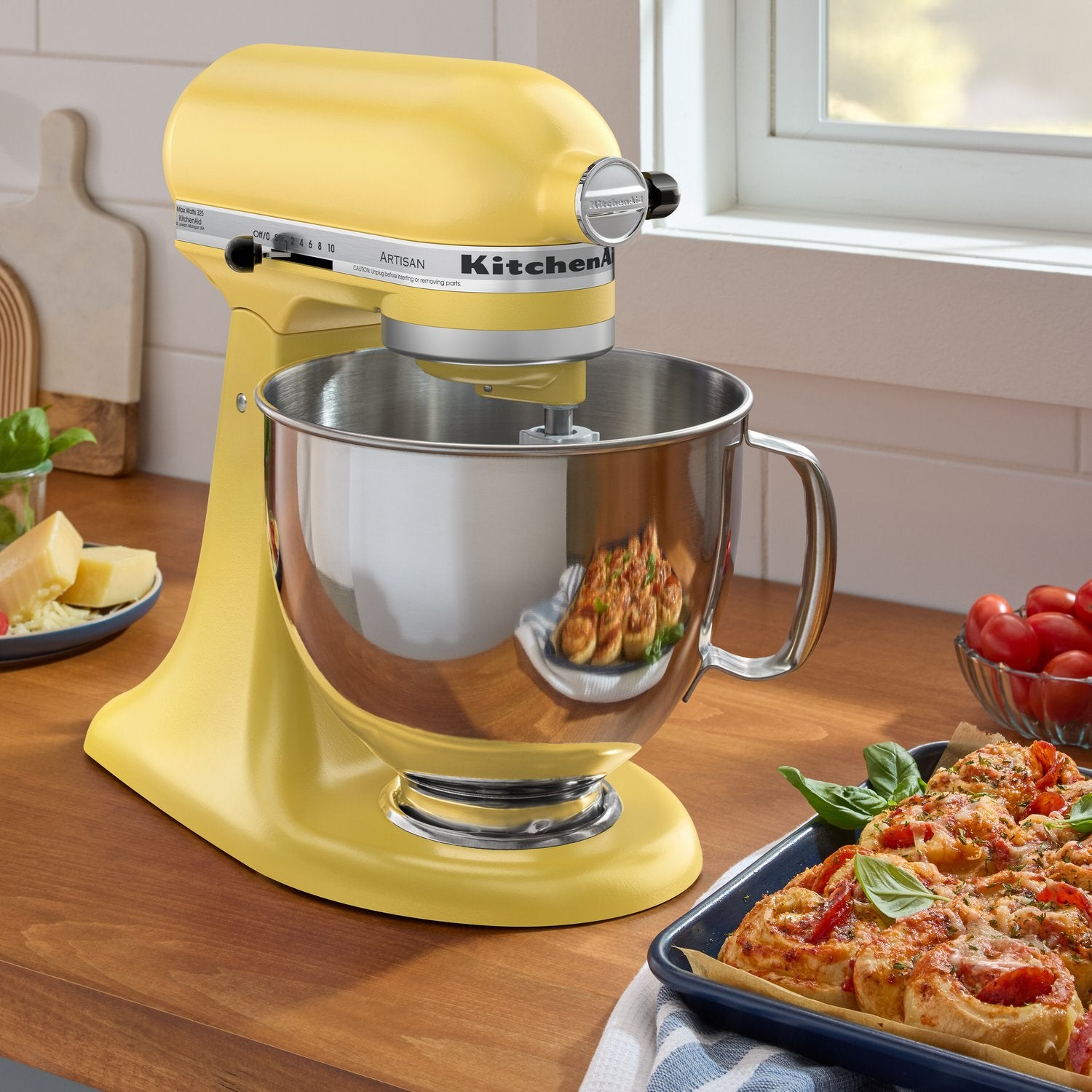 KitchenAid Artisan 5-Quart Tilt-Head Stand Mixer in Butter (KSM150PSBT) - image 7