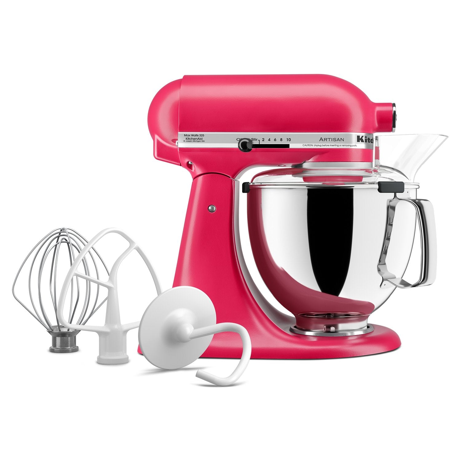KitchenAid Artisan 5-Quart Tilt-Head Stand Mixer in Hibiscus (KSM150PSHI) - image 6