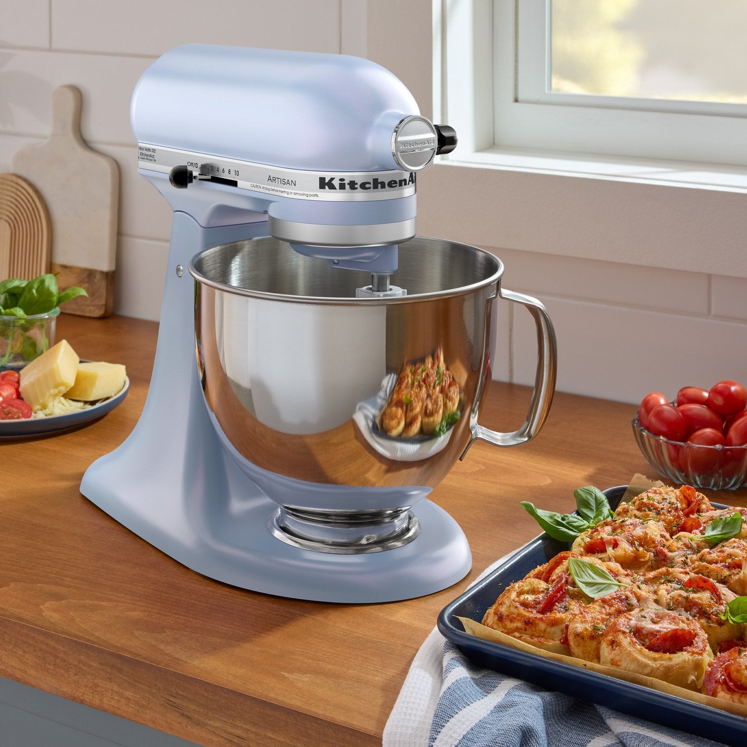 KitchenAid Artisan 5-Quart Tilt-Head Stand Mixer in Blue Salt (KSM150PSOA) - image 8
