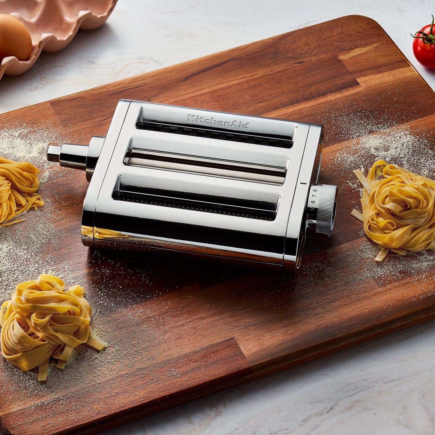 KitchenAid 3-in-1 Metal Pasta Roller and Cutter Attachment in Chrome (KSM3MPA) - image 8