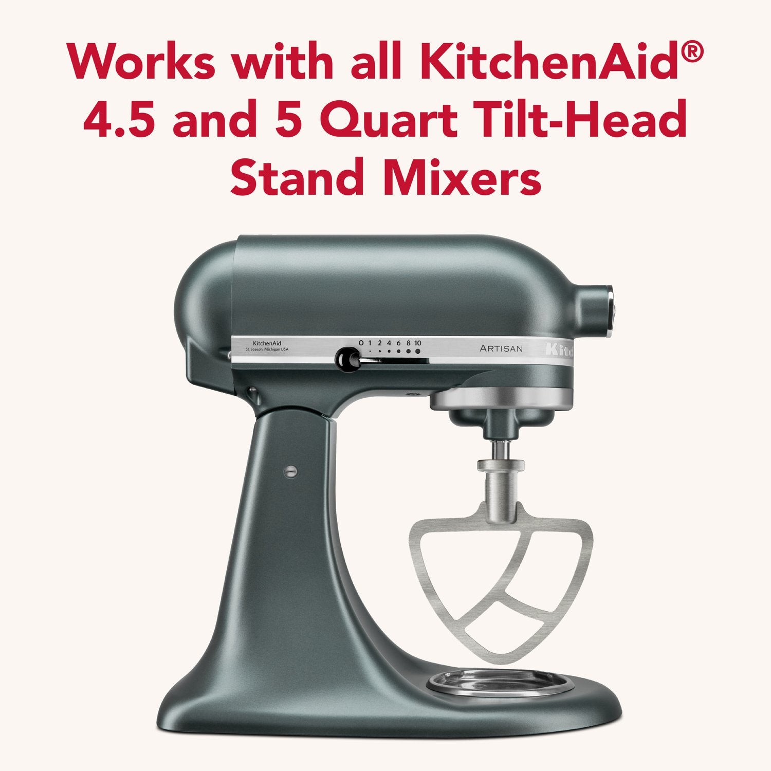 KitchenAid Stainless Steel Tilt-Head Flat Beater (KSMTHFBSS) - image 4