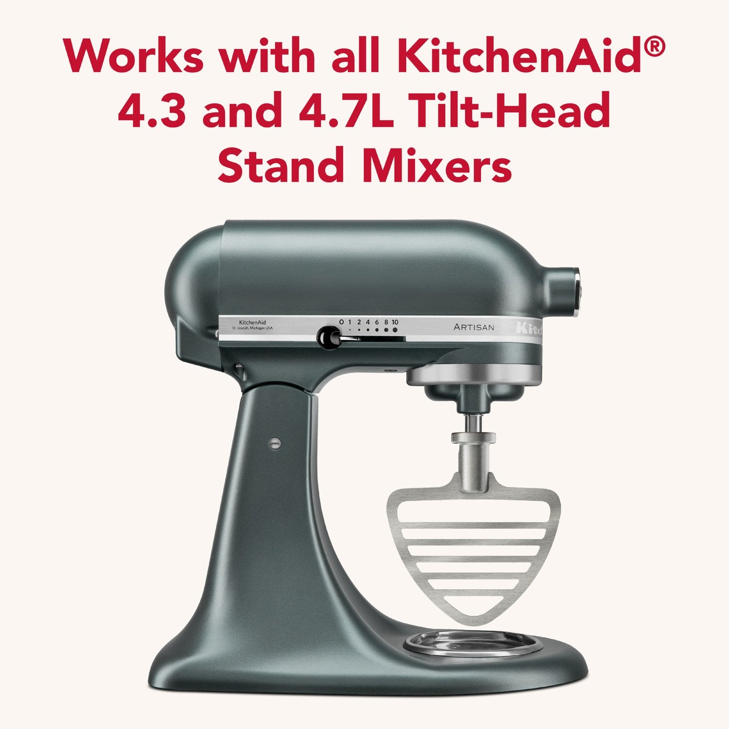 KitchenAid Stainless Steel Tilt-Head Pastry Beater (KSMTHPBSS) - image 5