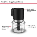 KitchenAid Cordless Top Down Chopper in Matte Black, 3.5 Cup Battery, USB-C Cable, Wall Adap Included (KTCR351BM)