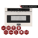 Kucht 5-Piece Appliance Package - 30-Inch Dual Fuel Range in Propane Gas, 36-Inch Refrigerator with Water Dispenser, Dishwasher, Wall Mount Range Hood & Microwave Drawer in Stainless Steel