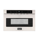 Kucht 5-Piece Appliance Package - 36-Inch Natural Gas Range with 5.2 Cu. Ft. Oven, 36-Inch Refrigerator, Dishwasher, Wall Mount Range Hood & Microwave Drawer in Stainless Steel