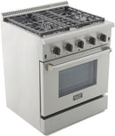 Kucht 30-Inch Propane Gas Range with 4.2 Cu. Ft. Convection Oven in Stainless Steel (KRG3080U/LP-S)