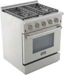 Kucht 30-Inch Propane Gas Range with 4.2 Cu. Ft. Convection Oven in Stainless Steel (KRG3080U/LP-S)