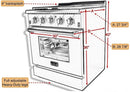 Kucht 30-Inch Propane Gas Range with 4.2 Cu. Ft. Convection Oven in Stainless Steel (KRG3080U/LP-S)