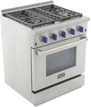 Kucht 30-Inch Propane Gas Range with 4.2 Cu. Ft. Convection Oven in Stainless Steel (KRG3080U/LP-S)