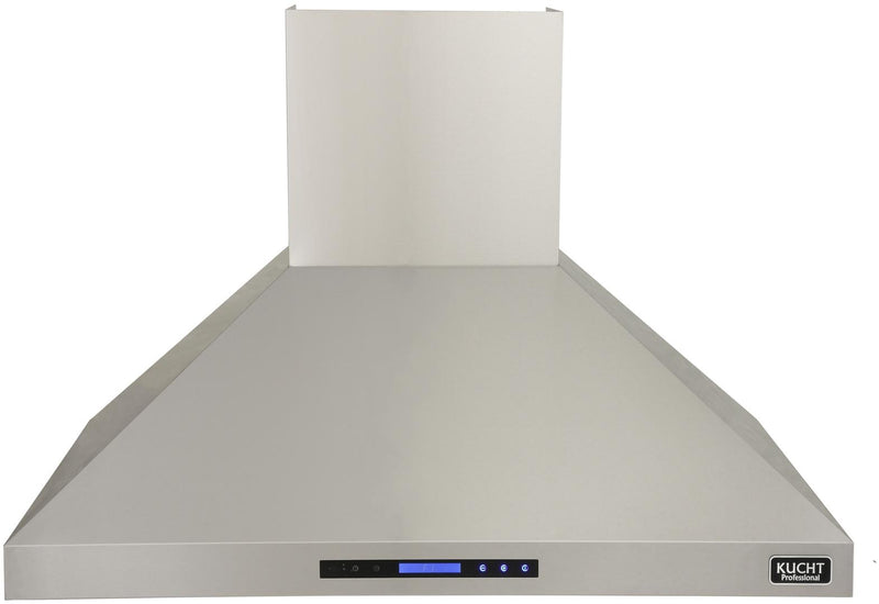 Kucht 4-Piece Appliance Package - 48-Inch Dual Fuel Range in Propane Gas with Refrigerator, Wall Mount Hood, & Dishwasher in Stainless Steel (APK4-KDF482/LP-S-10A)