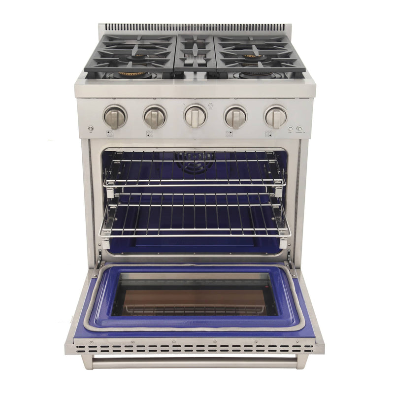 Kucht 5-Piece Appliance Package - 30-Inch Propane Gas Range, 36-Inch Panel Ready Refrigerator, Wall Mount Hood, Panel Ready Dishwasher, & Microwave Drawer (APKPR5-KFX300/LP-S-10A-MWD)