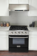 Kucht 30-Inch Propane Gas Range with Sealed Burners & 4.2 Cu. Ft. Convection Oven in Black (KNG301/LP-K)