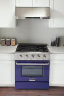 Kucht 30-Inch Propane Gas Range with Sealed Burners & 4.2 Cu. Ft. Convection Oven in Blue (KNG301/LP-B)