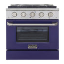 Kucht 30-Inch Propane Gas Range with Sealed Burners & 4.2 Cu. Ft. Convection Oven in Blue (KNG301/LP-B)