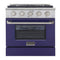 Kucht 30-Inch Propane Gas Range with Sealed Burners & 4.2 Cu. Ft. Convection Oven in Blue (KNG301/LP-B)