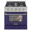 Kucht 30-Inch Propane Gas Range with Sealed Burners & 4.2 Cu. Ft. Convection Oven in Blue (KNG301/LP-B)