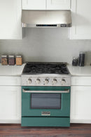 Kucht 30-Inch Propane Gas Range with Sealed Burners & 4.2 Cu. Ft. Convection Oven in Green (KNG301/LP-G)