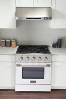 Kucht 30-Inch Propane Gas Range with Sealed Burners & 4.2 Cu. Ft. Convection Oven in White (KNG301/LP-W)