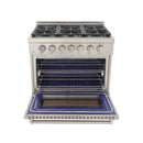 Kucht 36-Inch Propane Gas Range with 5.2 cu ft. Oven (KFX360/LP-S)