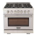 Kucht 36-Inch Propane Gas Range with 5.2 cu ft. Oven (KFX360/LP-S)