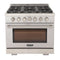 Kucht 36-Inch Propane Gas Range with 5.2 cu ft. Oven (KFX360/LP-S)