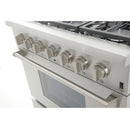 Kucht 36-Inch Propane Gas Range with Sealed Burners & 5.2 Cu. Ft. Convection Oven in Stainless Steel (KRG3618U/LP-S)