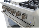 Kucht 36-Inch Propane Gas Range with 5.2 Cu. Ft. Convection Oven & Griddle in Stainless Steel (KRG3609U/LP-S)